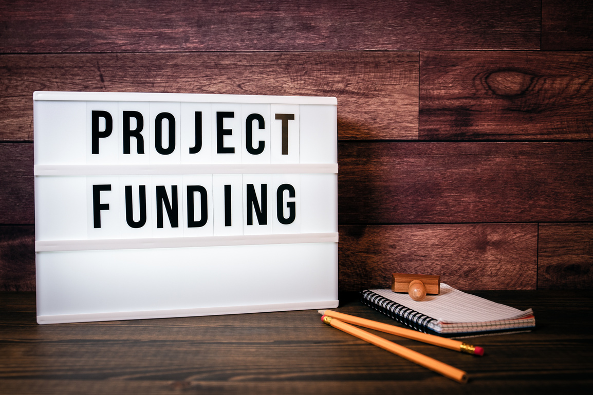 Project Funding. Text in Lightbox